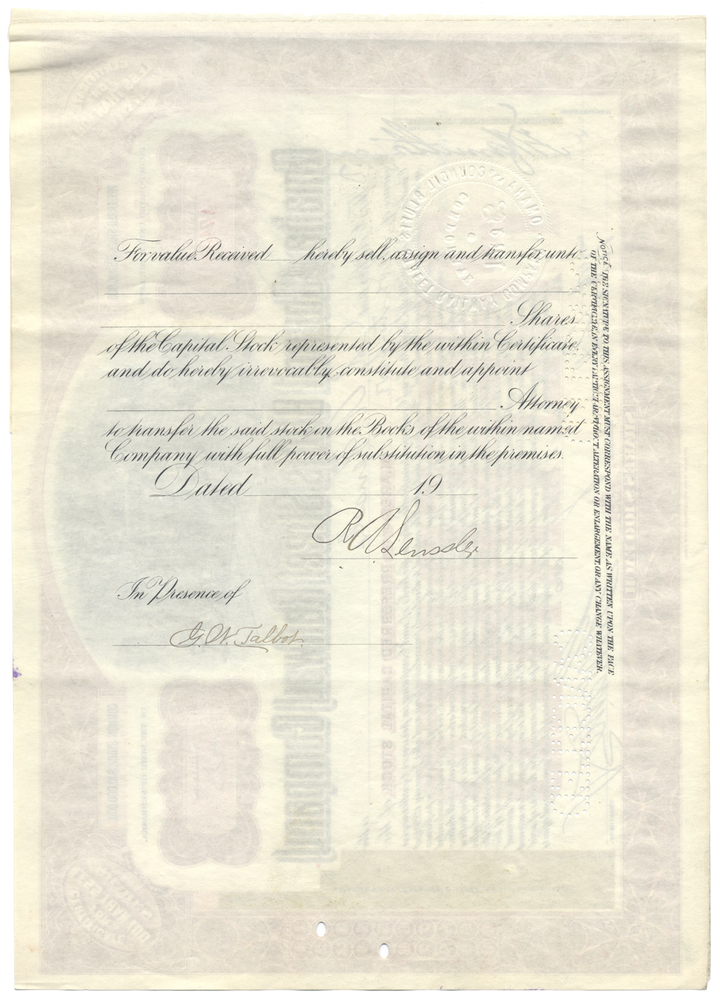 Omaha and Council Bluffs Street Railway Company Stock Certificate