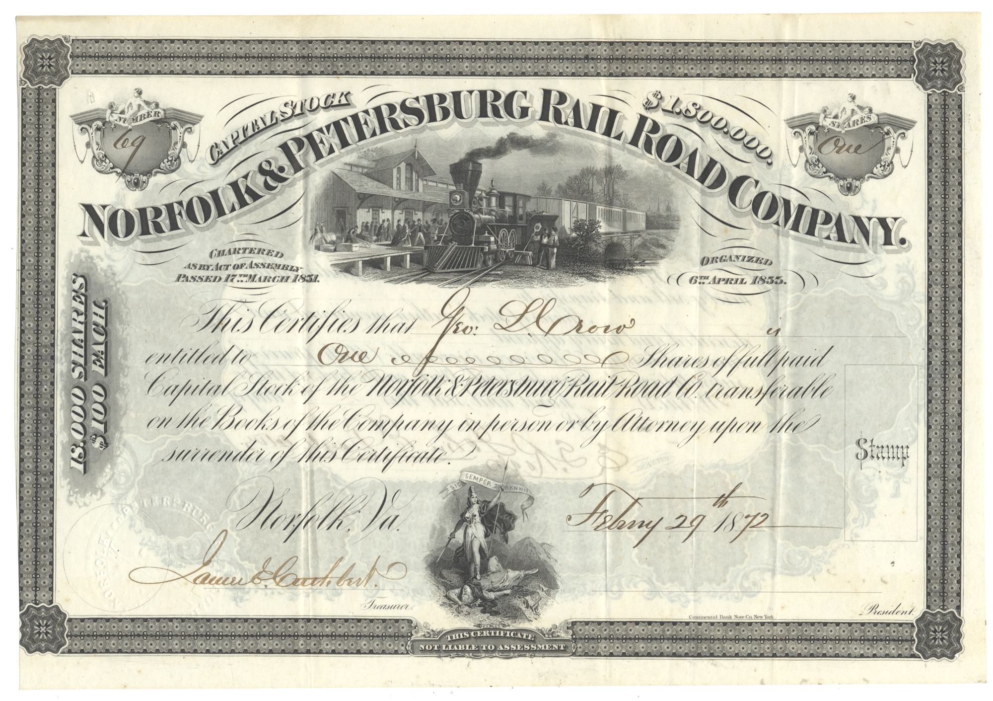 Norfolk & Petersburg Rail Road Company