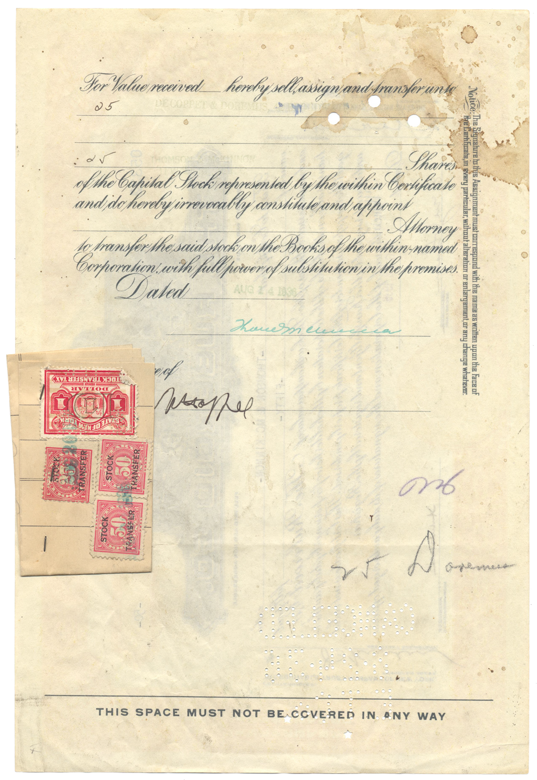 Ruberoid Co. Stock Certificate