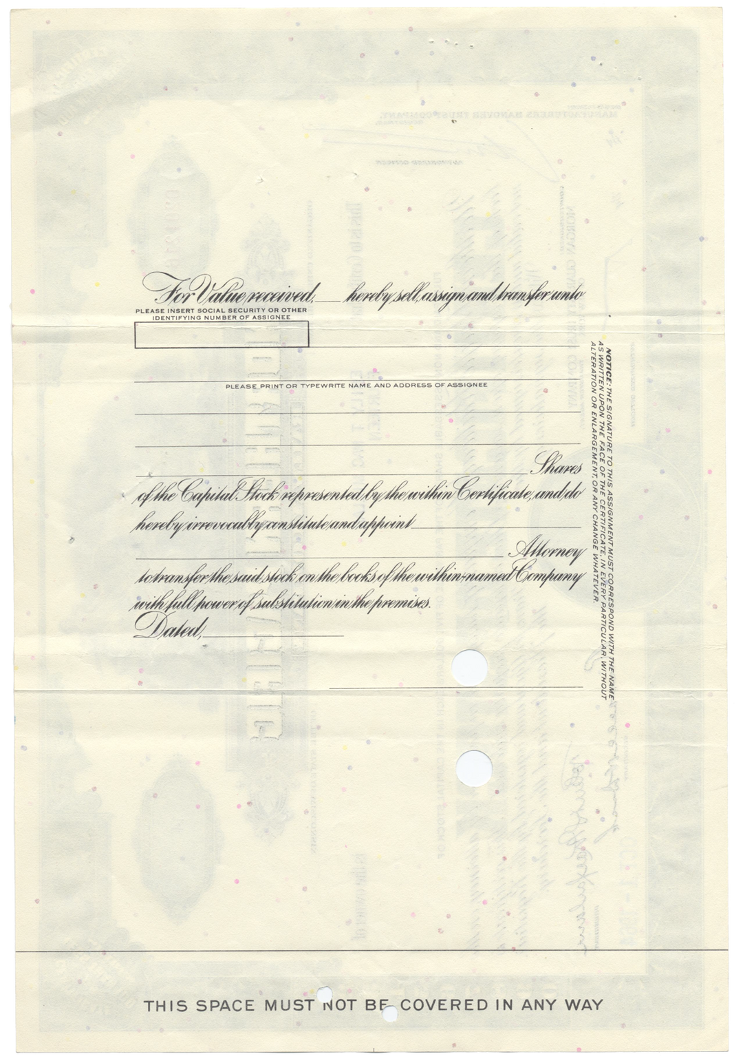 Northern Pacific Railway Company Stock Certificate