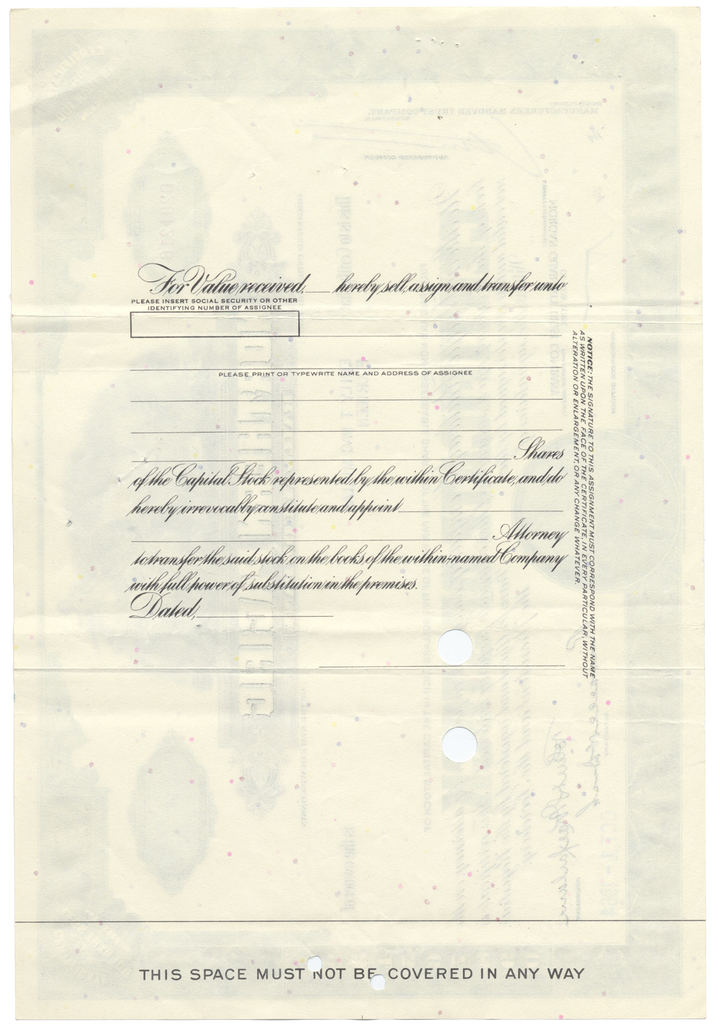 Northern Pacific Railway Company Stock Certificate