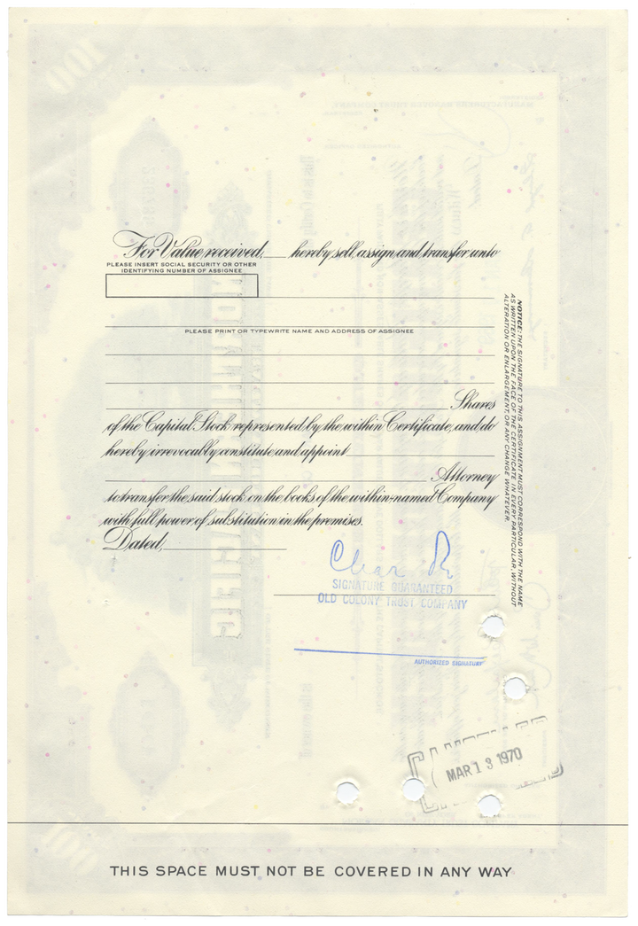 Northern Pacific Railway Company Stock Certificate