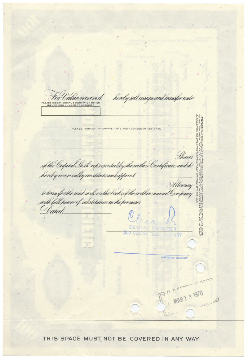 Northern Pacific Railway Company Stock Certificate
