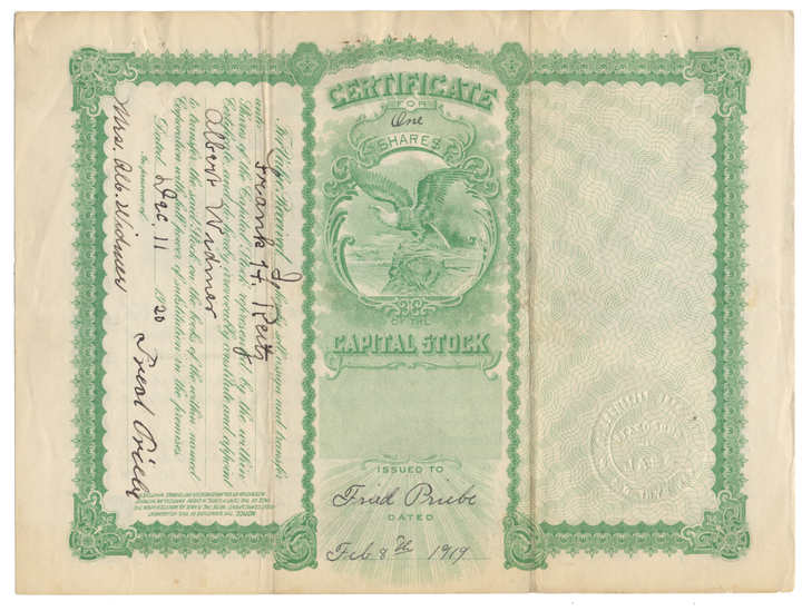 Van Dyne Telephone Company Stock Certificate