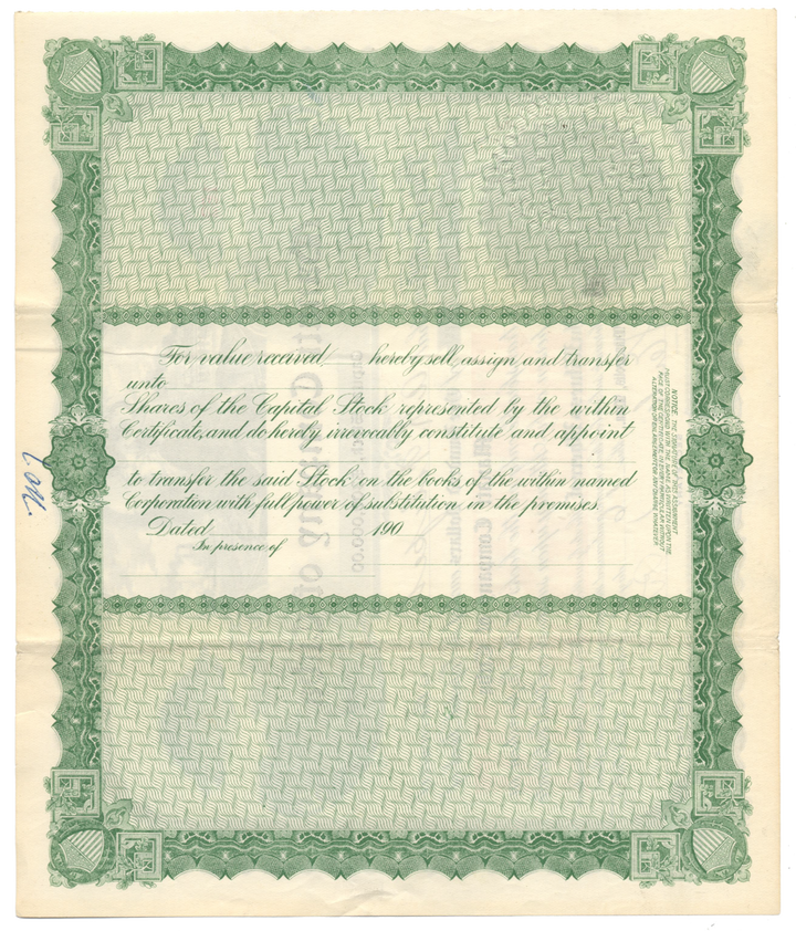 Manati Company of Cuba Stock Certificate