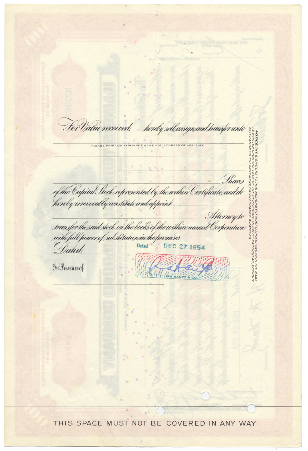 Illinois Terminal Railroad Company Stock Certificate