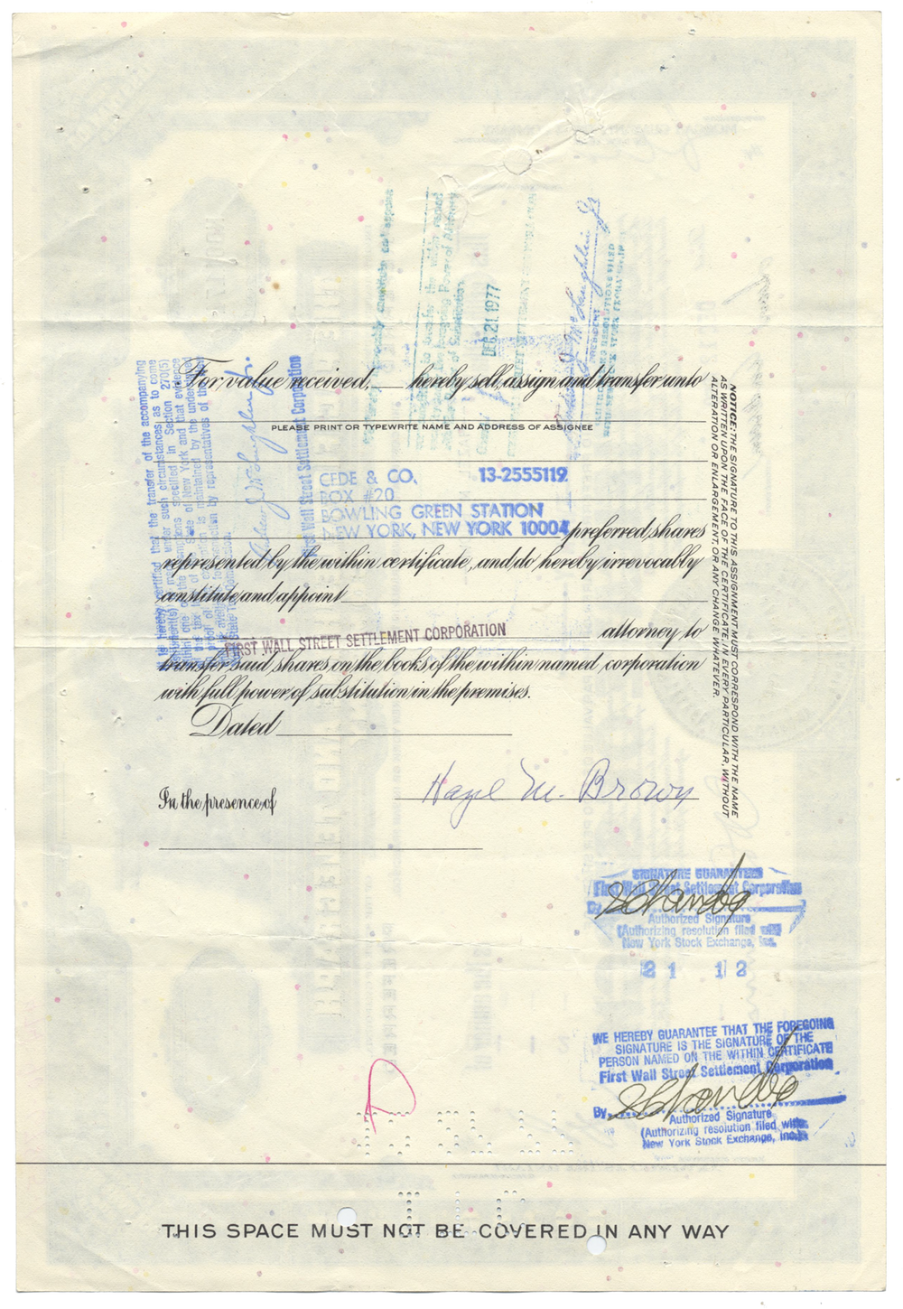 Pacific Telephone and Telegraph Company Stock Certificate