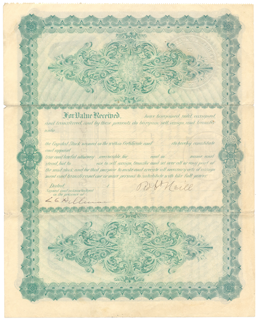 Ruth-Esther Gold Mining Co. Stock Certificate