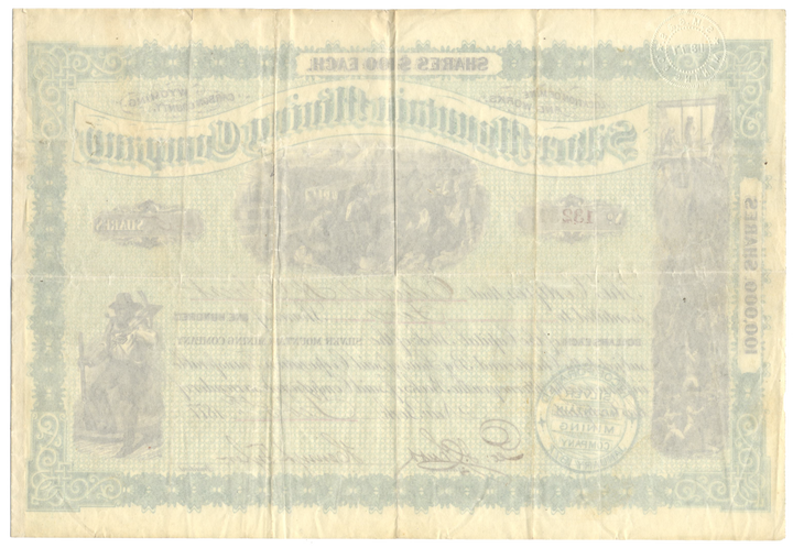 Silver Mountain Mining Company Stock Certificate