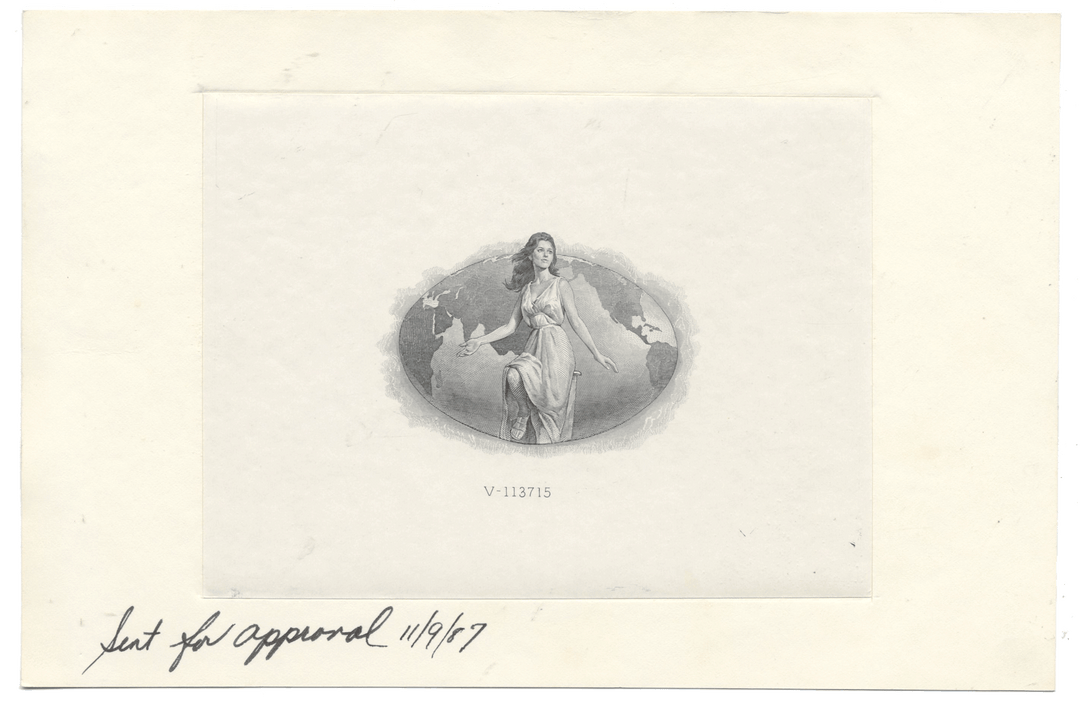 American Bank Note Company Vignette Card (Serial #V 113715)