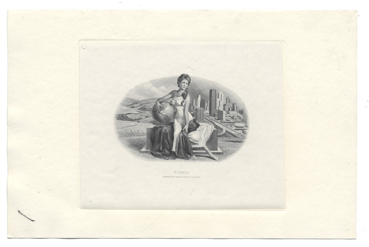American Bank Note Company Vignette Card (Serial #V 108530)