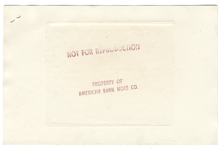 American Bank Note Company Vignette Card (Serial #V 108530)