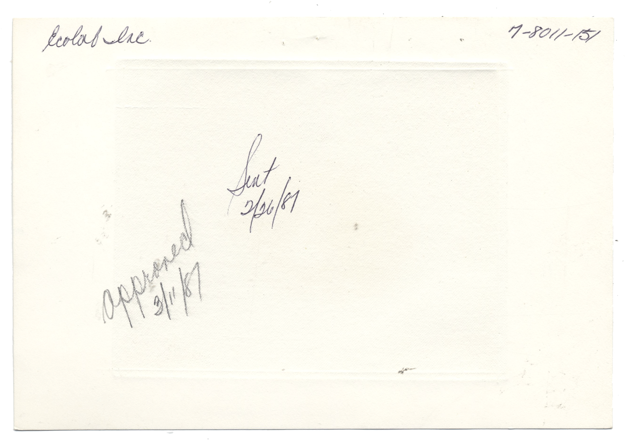 American Bank Note Company Vignette Card for ECOLAB