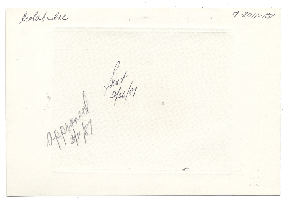 American Bank Note Company Vignette Card for ECOLAB