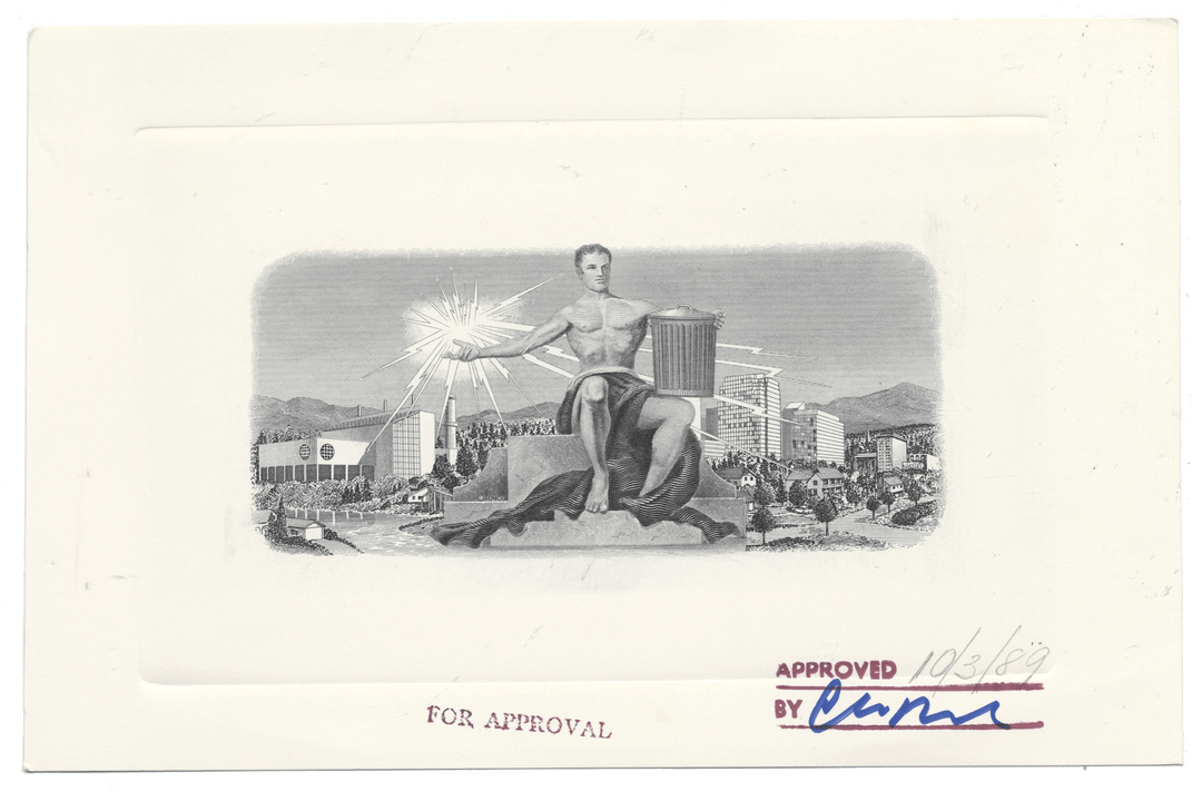 American Bank Note Company Vignette Card for WHEELABRATOR TECHNOLOGIES
