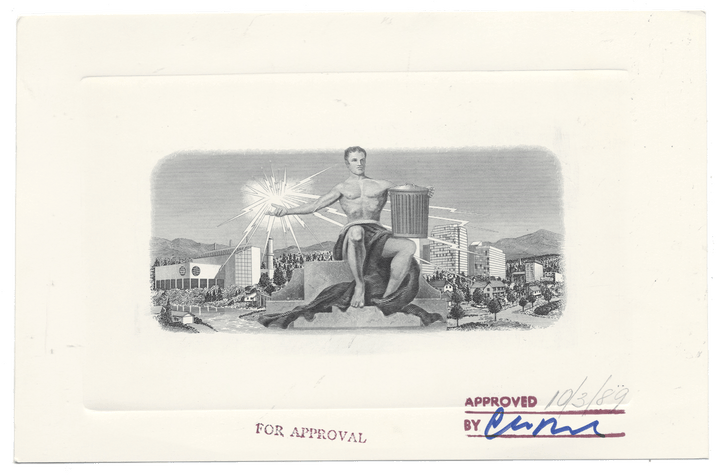 American Bank Note Company Vignette Card for WHEELABRATOR TECHNOLOGIES