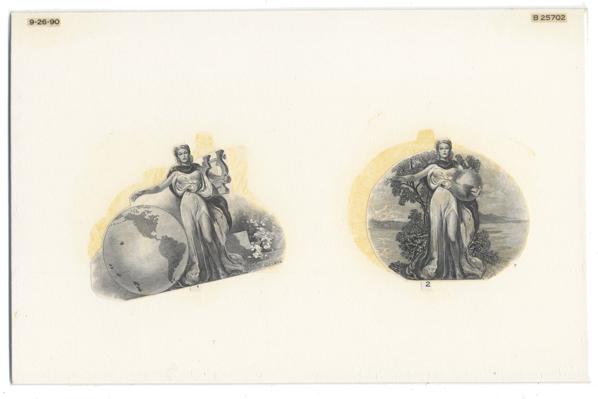 American Bank Note Company Vignette Card (Serial #B 25702)