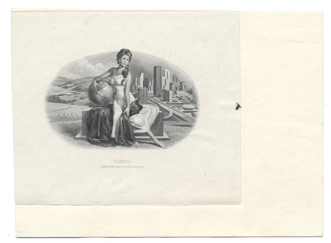 American Bank Note Company Vignette Card (Serial #V 108530)