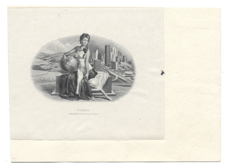 American Bank Note Company Vignette Card (Serial #V 108530)