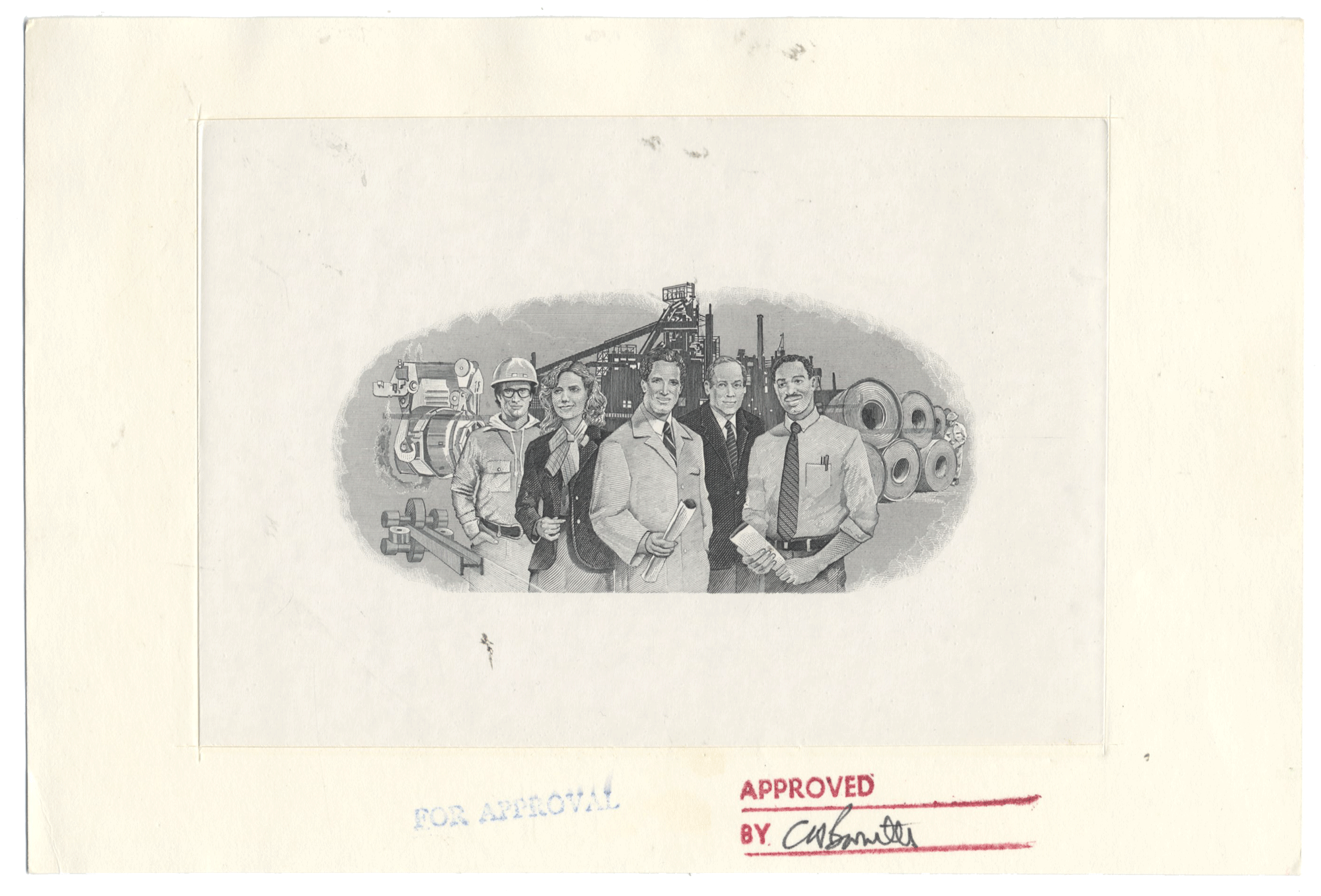 American Bank Note Company Vignette Card for BETHLEHEM STEEL