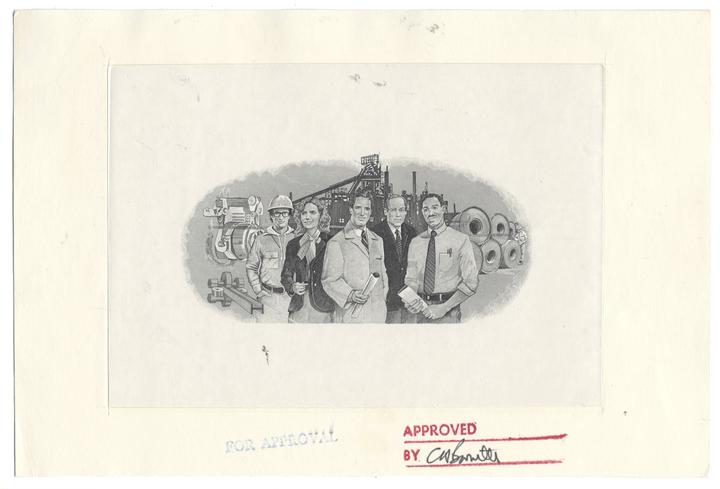 American Bank Note Company Vignette Card for BETHLEHEM STEEL