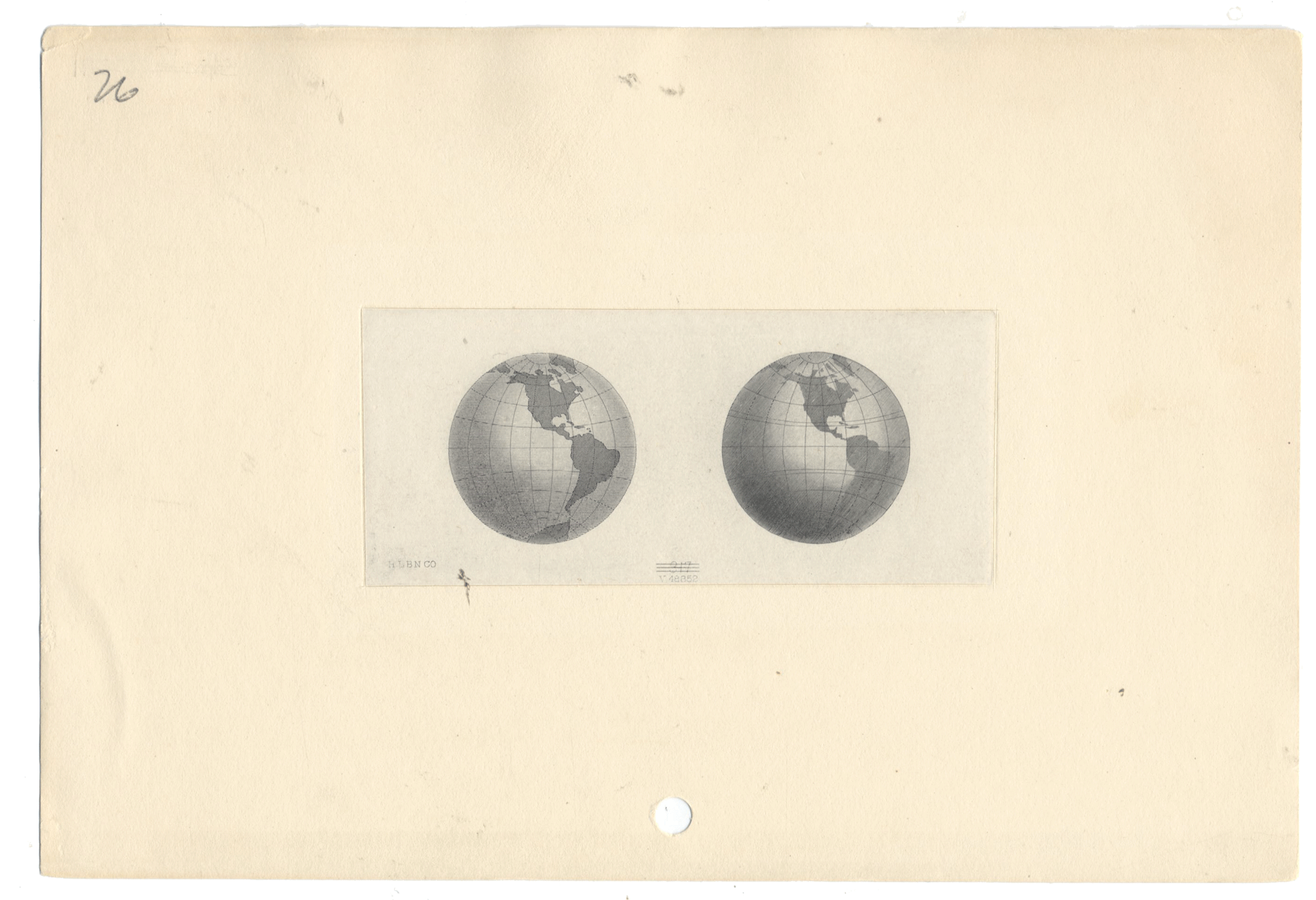 American Bank Note Company Vignette Card (Serial #V 48852)