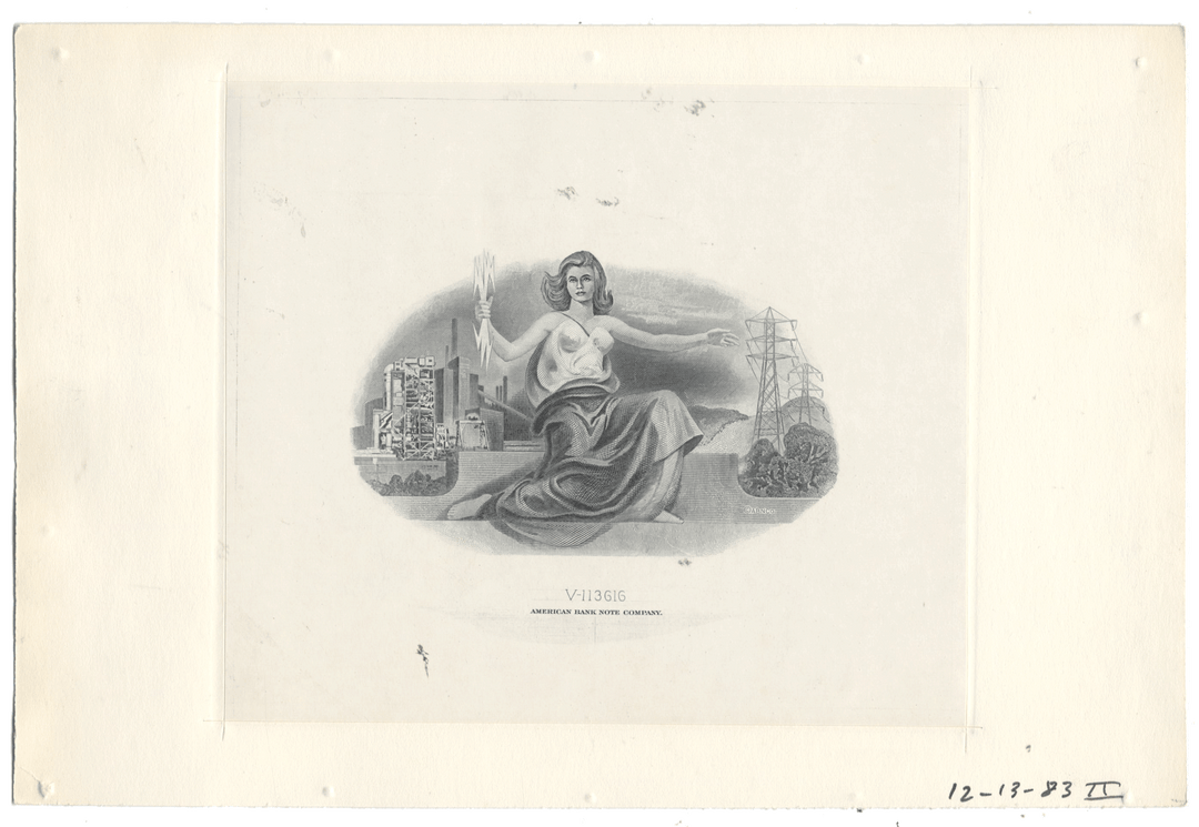 American Bank Note Company Vignette Card (Serial #V 113616)