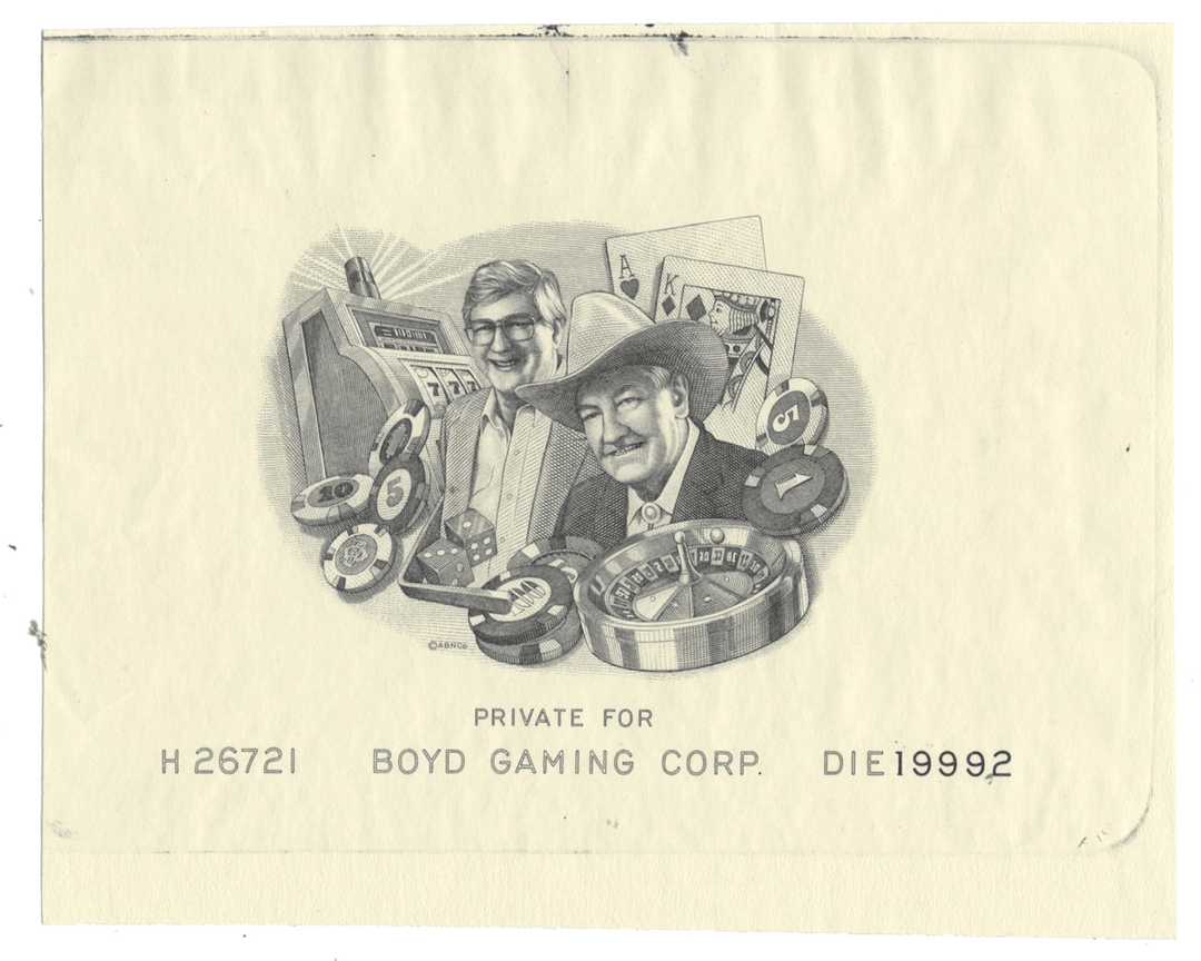 American Bank Note Company Vignette Die for BOYD GAMING