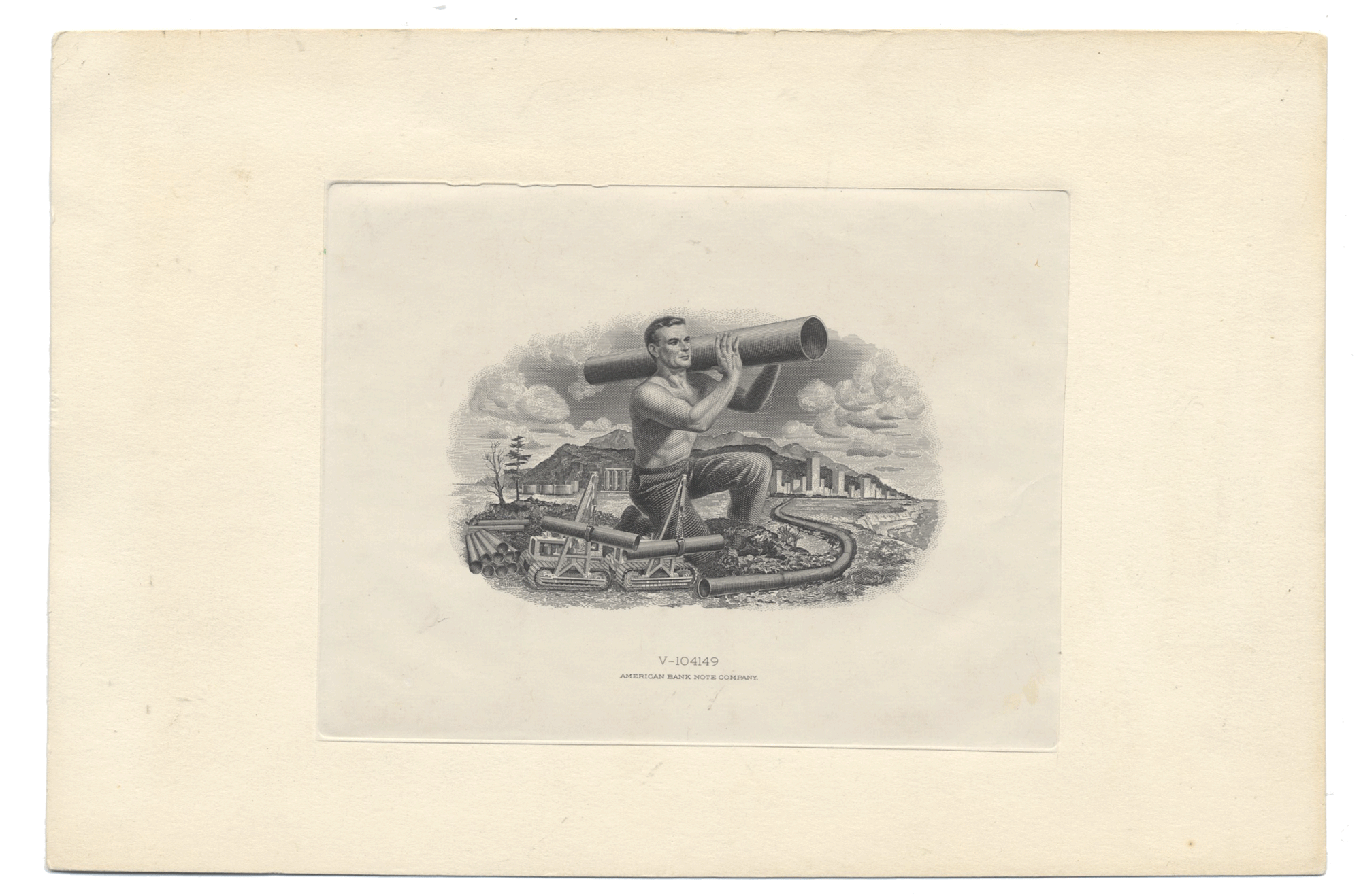 American Bank Note Company Vignette Card (Serial #V 104149)