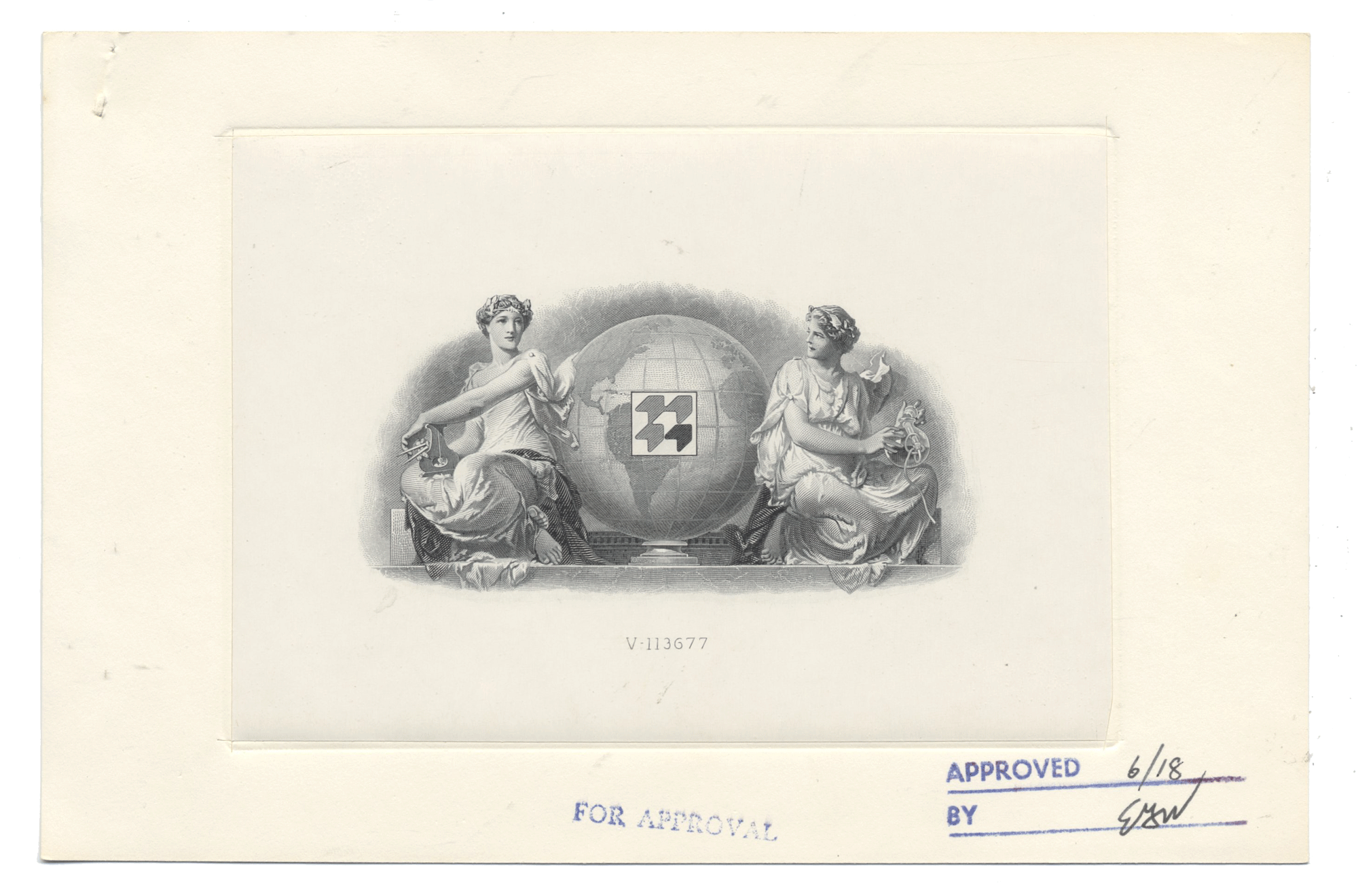 American Bank Note Company Vignette Card for AUSIMONT COMPO NV