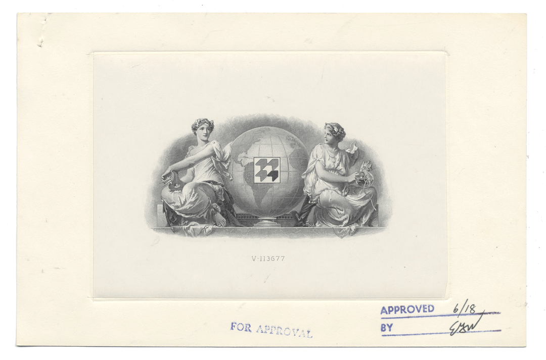 American Bank Note Company Vignette Card for AUSIMONT COMPO NV