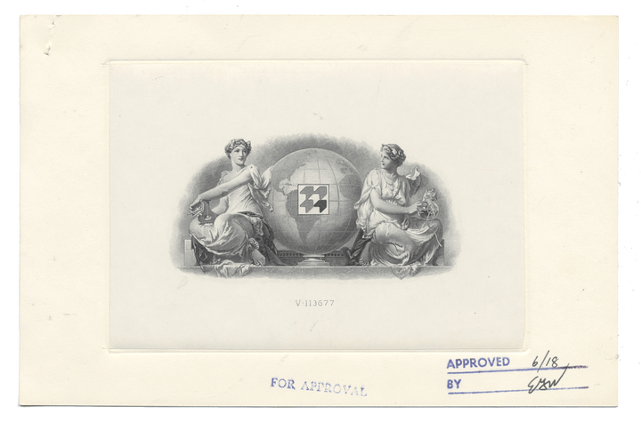American Bank Note Company Vignette Card for AUSIMONT COMPO NV