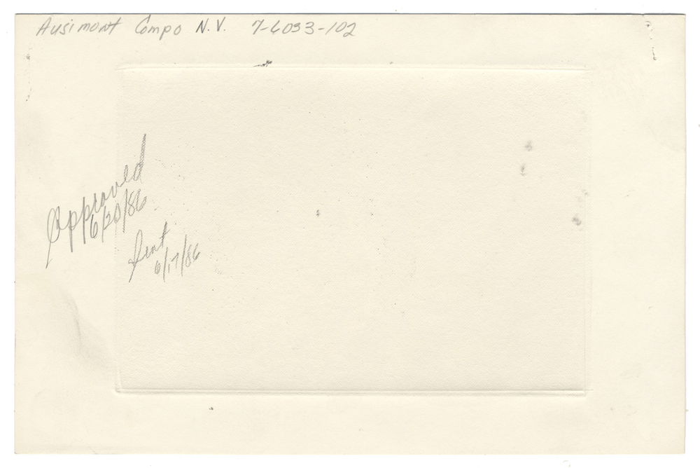 American Bank Note Company Vignette Card for AUSIMONT COMPO NV