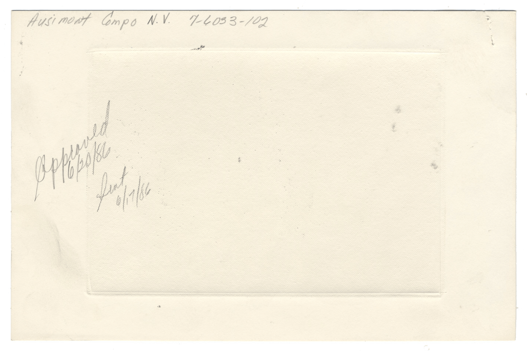 American Bank Note Company Vignette Card for AUSIMONT COMPO NV