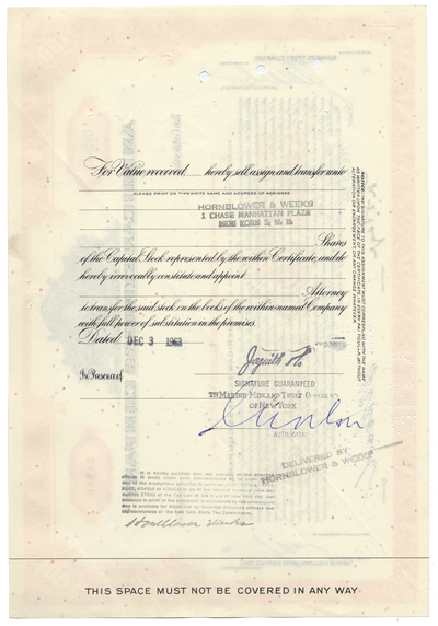 American Express Company Stock Certificate