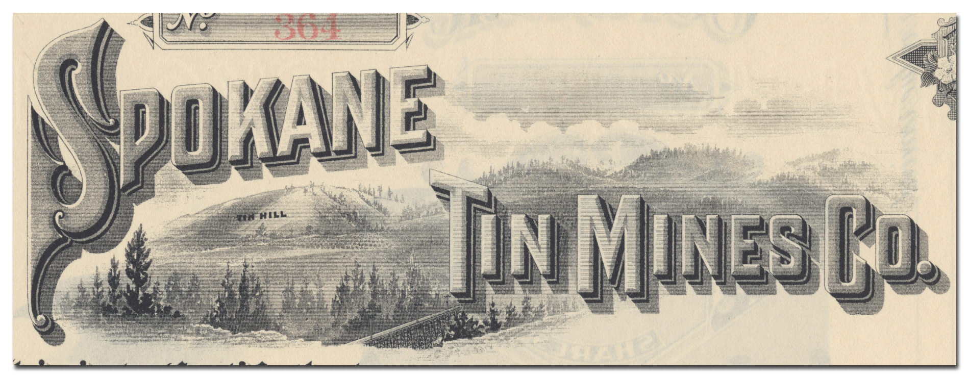Spokane Tin Mines Co. Stock Certificate