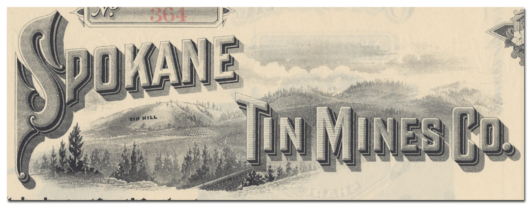 Spokane Tin Mines Co. Stock Certificate