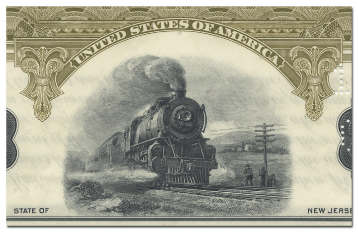 United New Jersey Railroad and Canal Company Bond Certificate