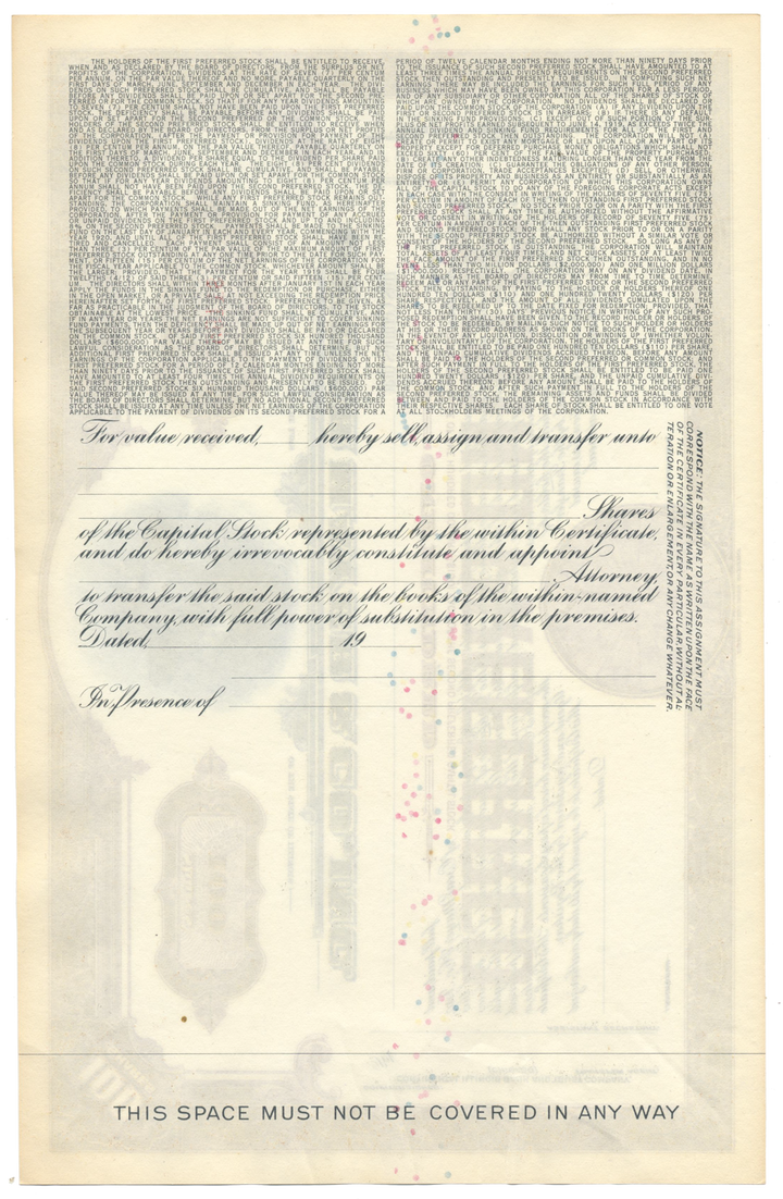 Oscar Mayer & Co., Inc. Stock Certificate