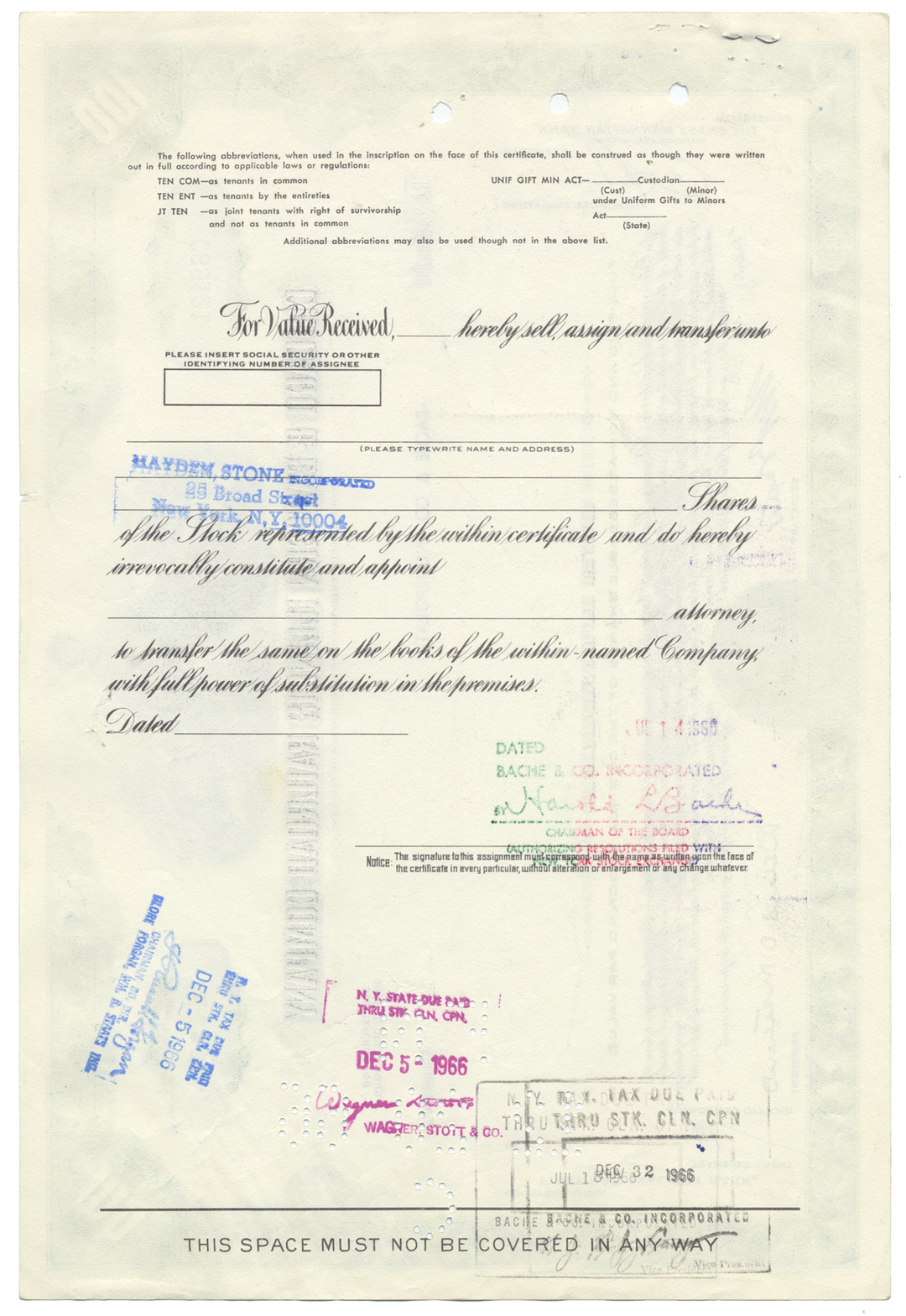 Chicago and Eastern Illinois Railroad Company Stock Certificate