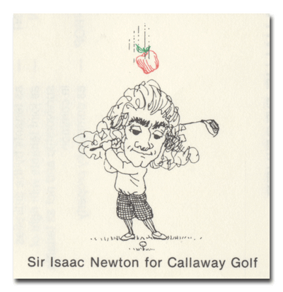 Callaway Golf Company Stock Certificate (Isaac Newton Playing Golf)