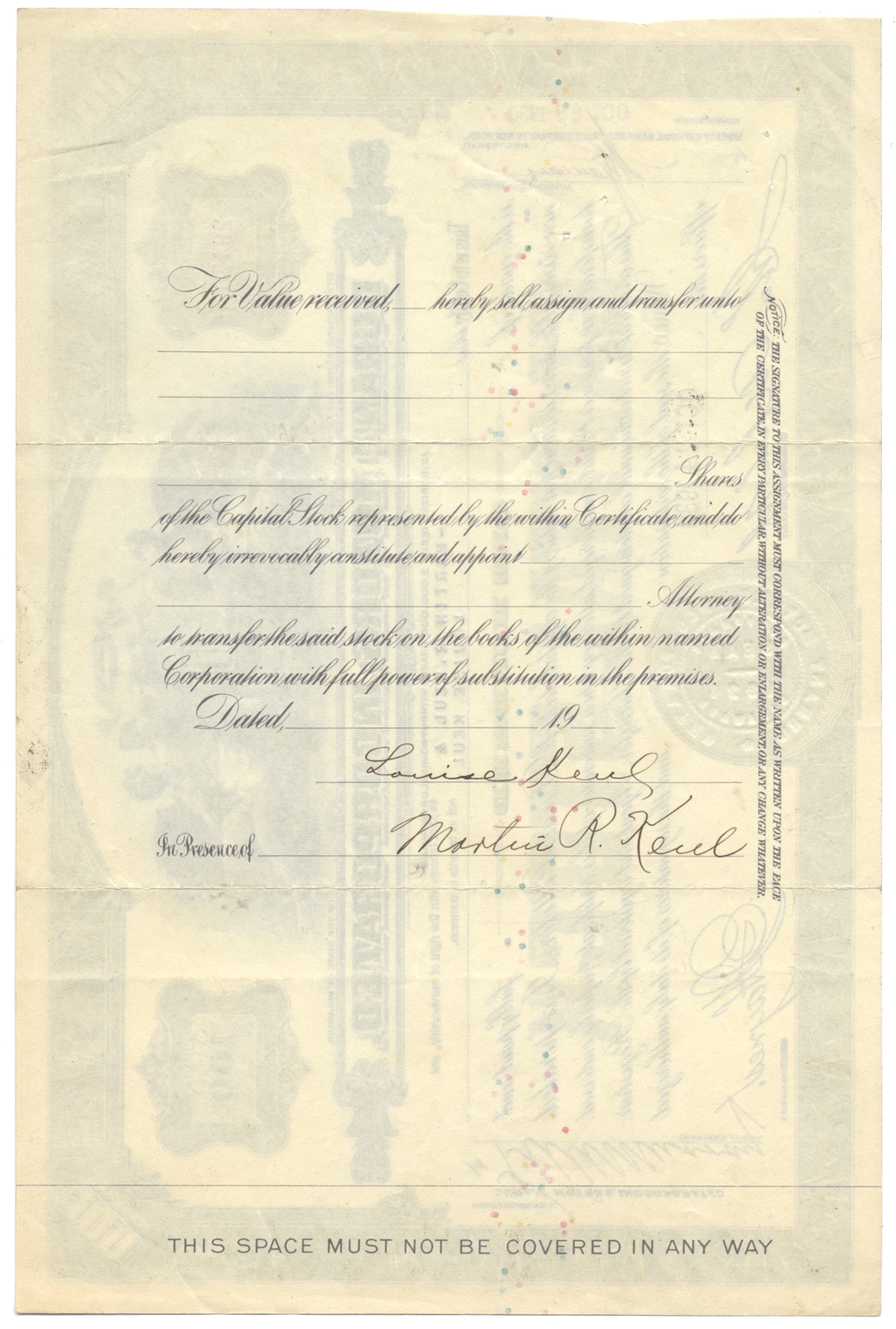 Durant Motors, Incorporated Stock Certificate