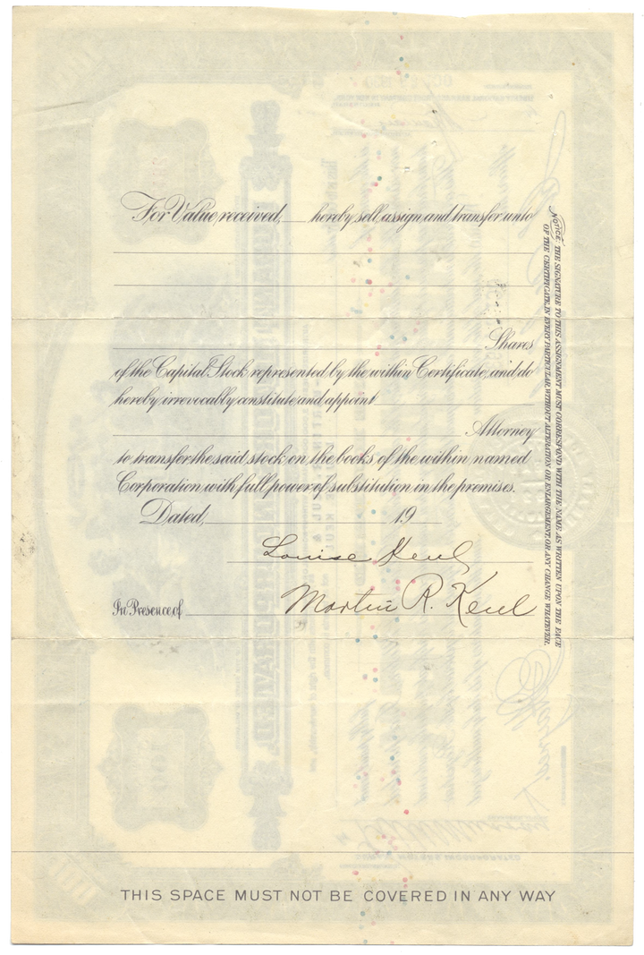 Durant Motors, Incorporated Stock Certificate