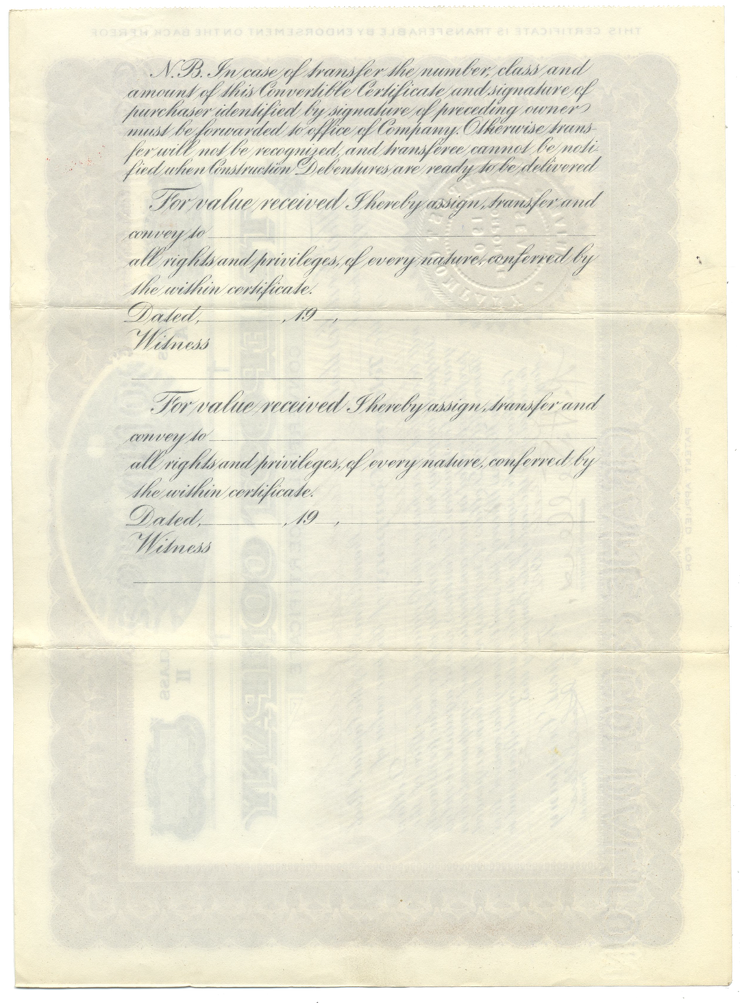 Telepost Company Stock Certificate