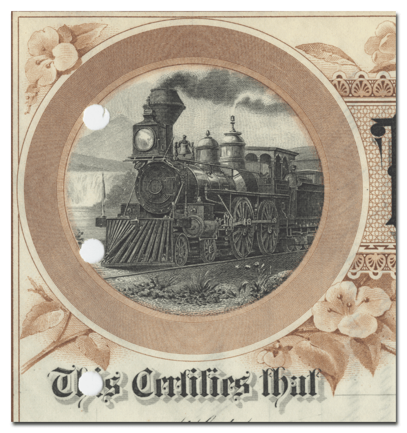 Toledo and Ohio Central Railway Company Stock Certificate