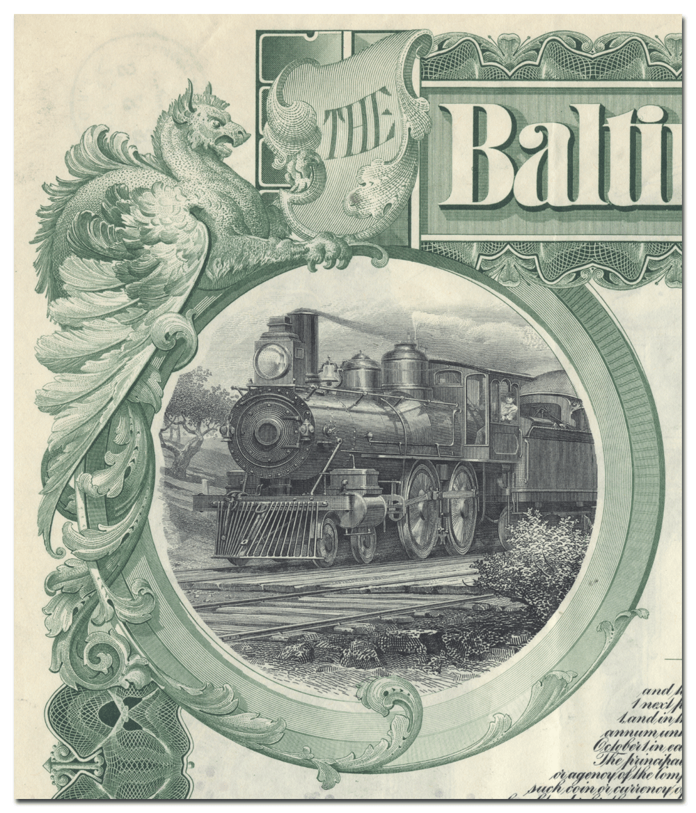 Baltimore and Ohio Railroad Company Bond Certificate