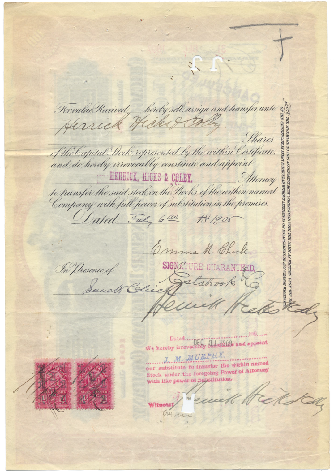 Chicago Terminal Transfer Railroad Company Stock Certificate