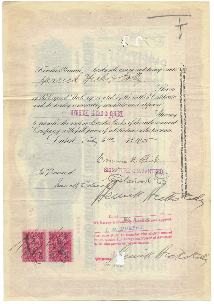 Chicago Terminal Transfer Railroad Company Stock Certificate