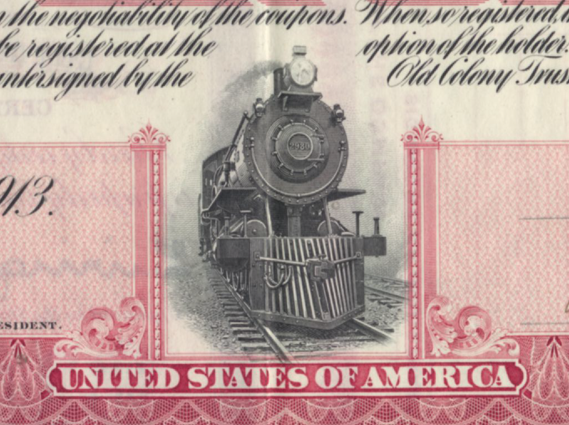 Boston and Albany Rail Road Company Bond Certificate