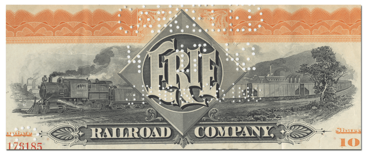 Erie Railroad Company Stock Certificate